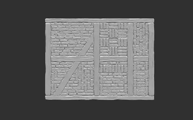 Medieval Wall 6 3D model