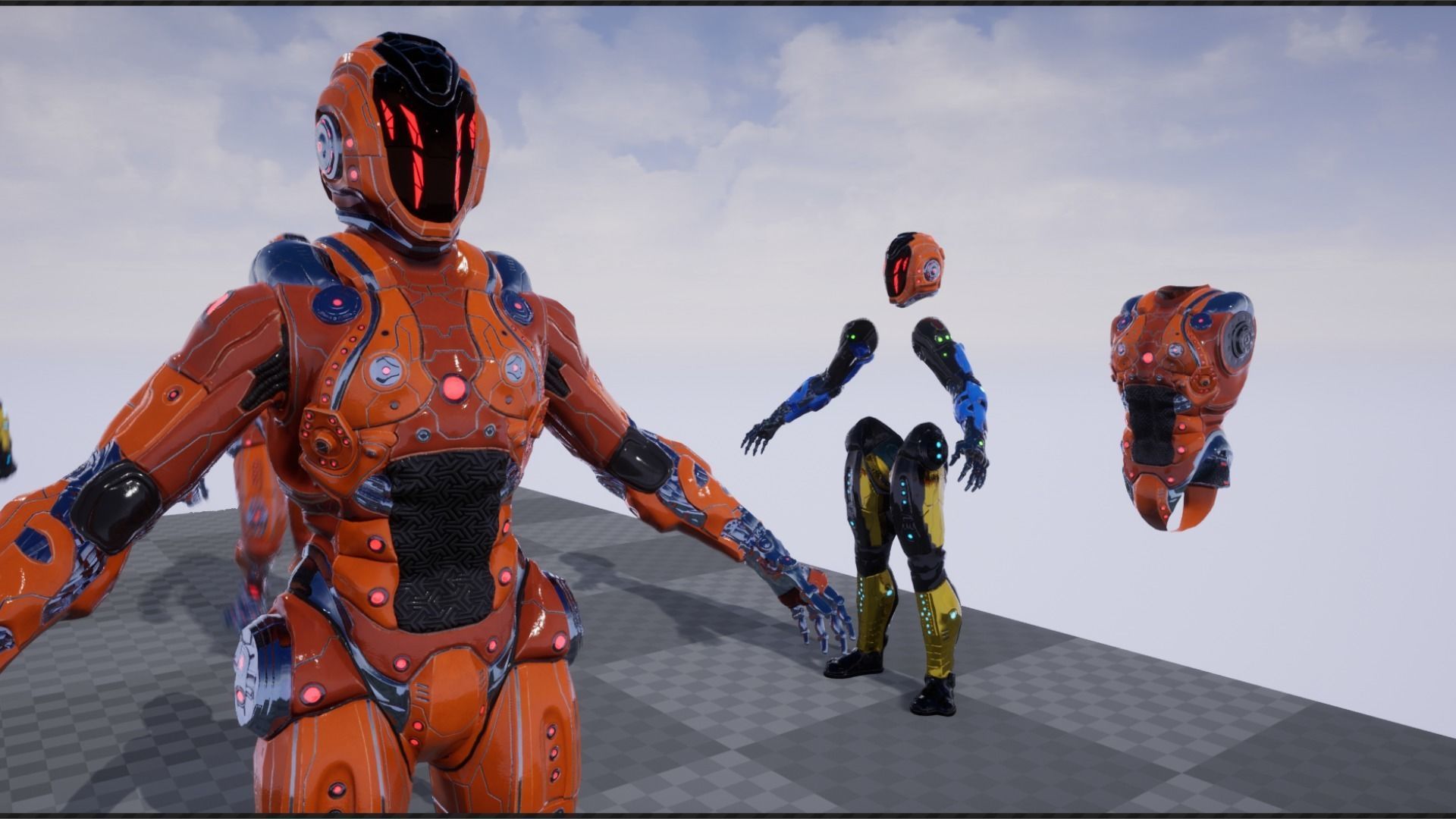 Cyborg Low-poly 3D model_26