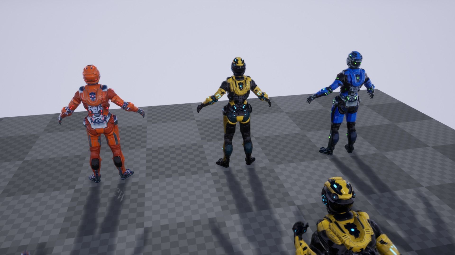 Cyborg Low-poly 3D model_30