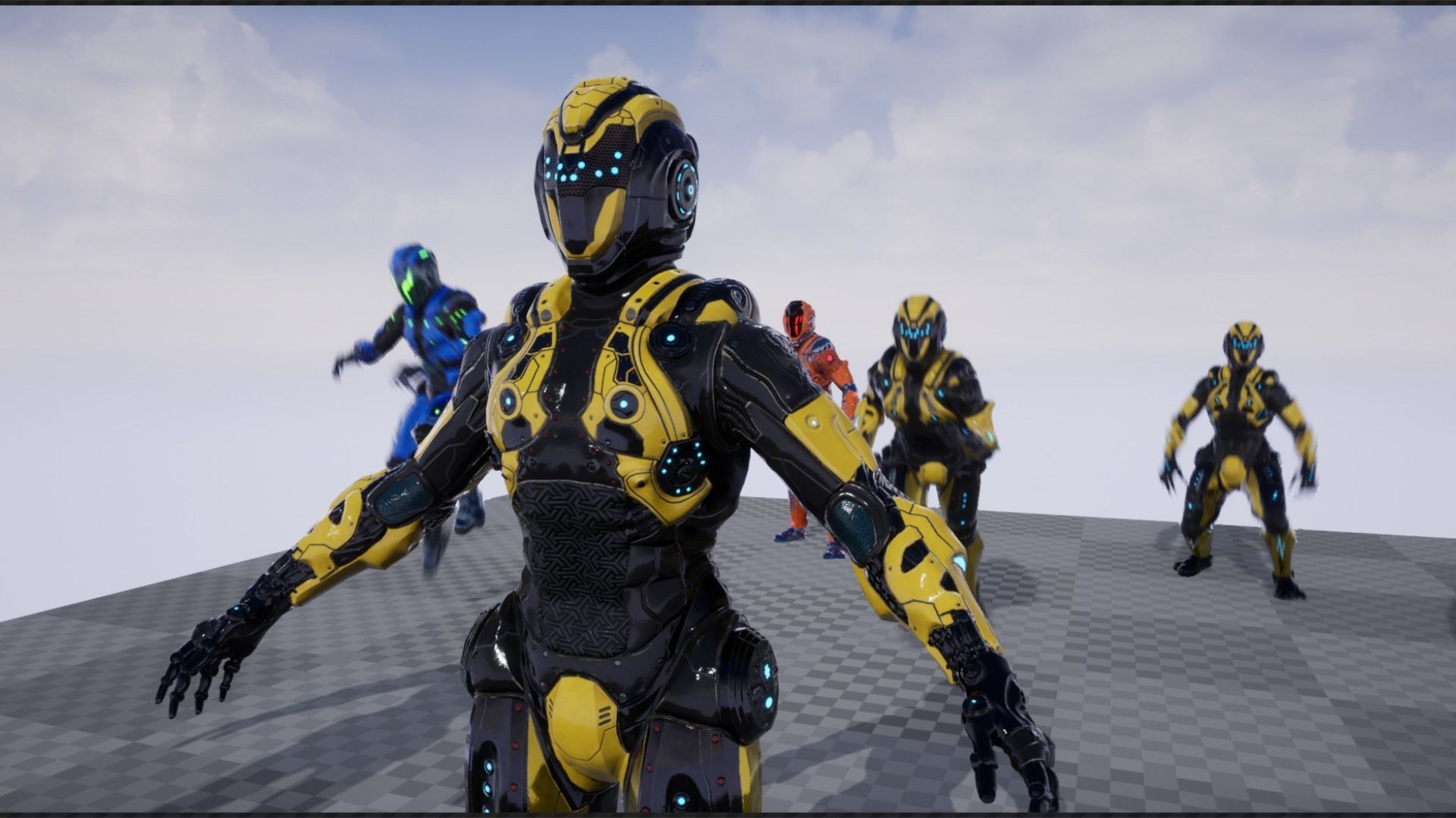 Cyborg Low-poly 3D model_21