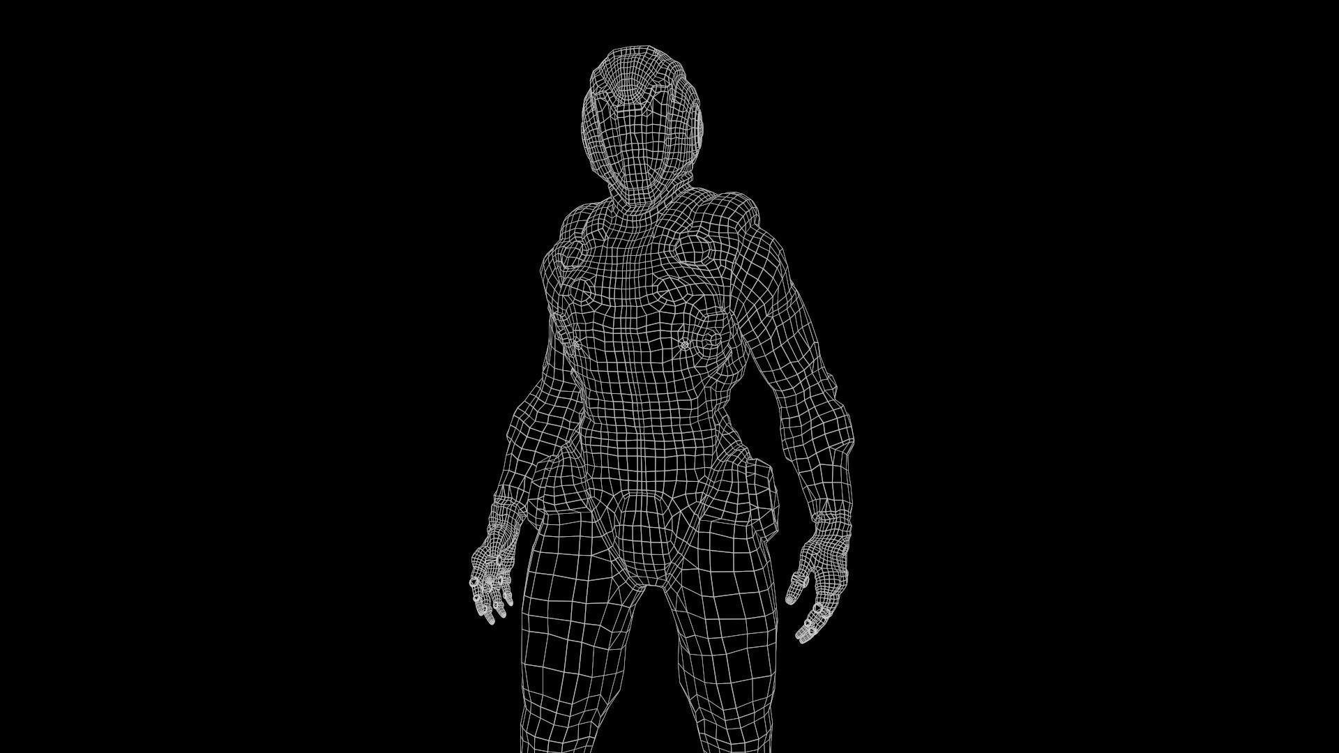 Cyborg Low-poly 3D model_29
