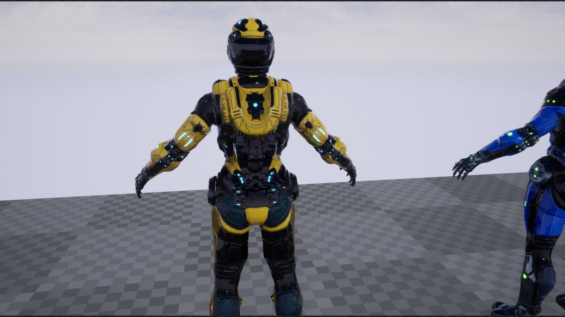 Cyborg Low-poly 3D model_33