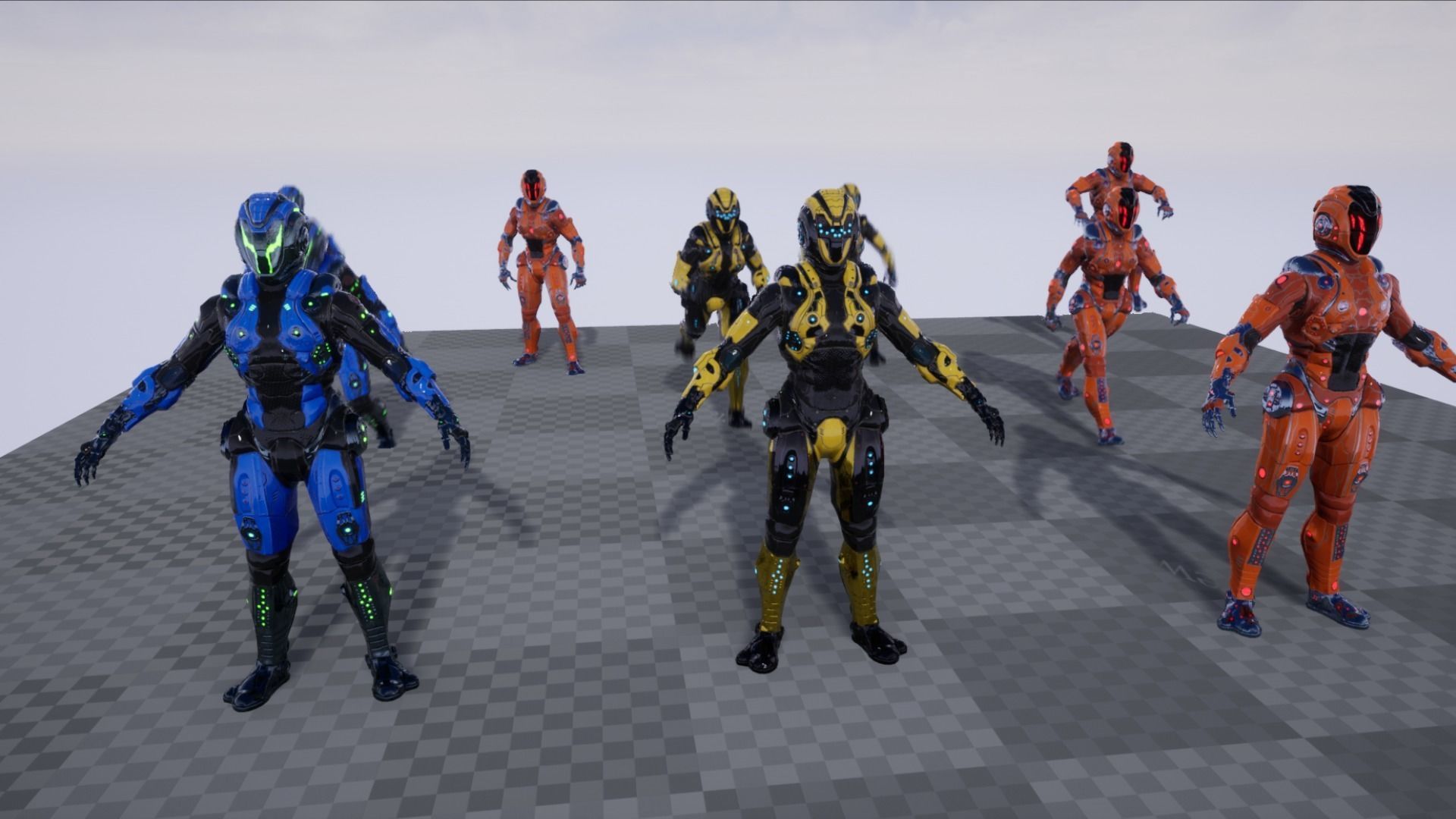 Cyborg Low-poly 3D model_37