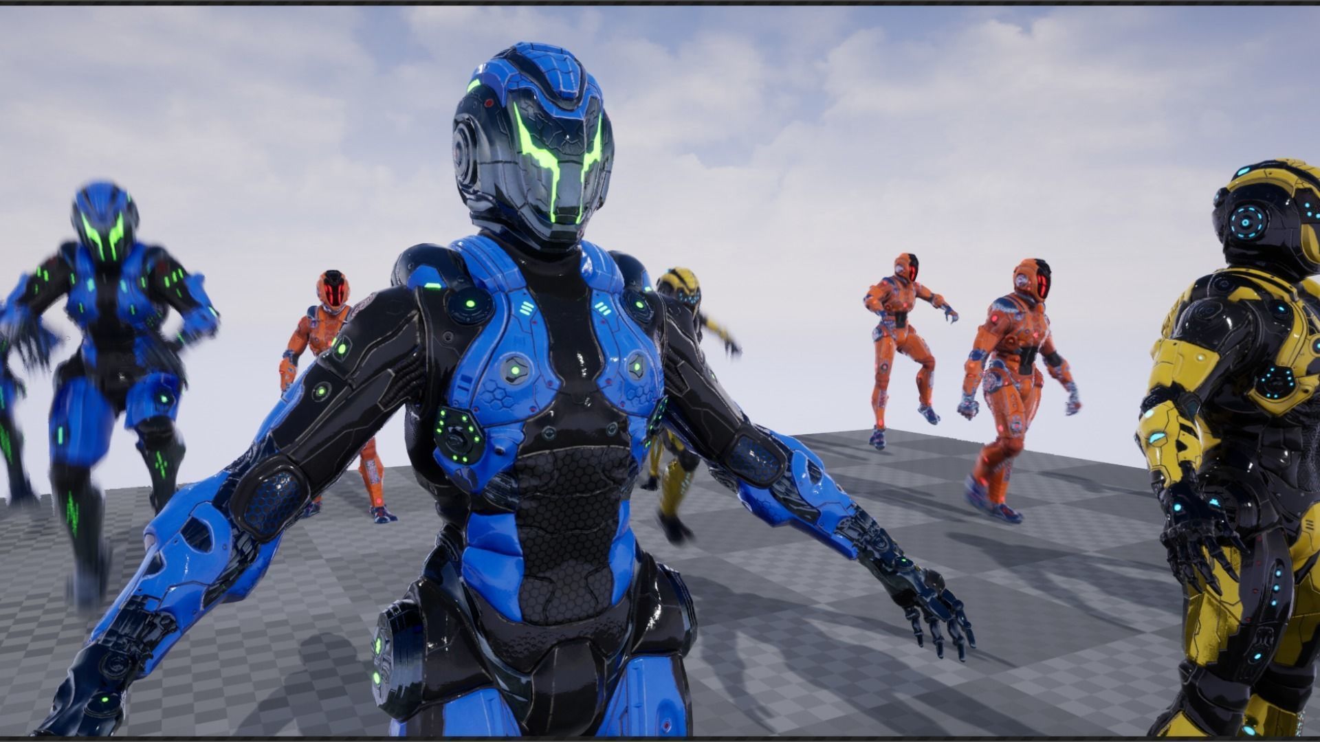 Cyborg Low-poly 3D model_35