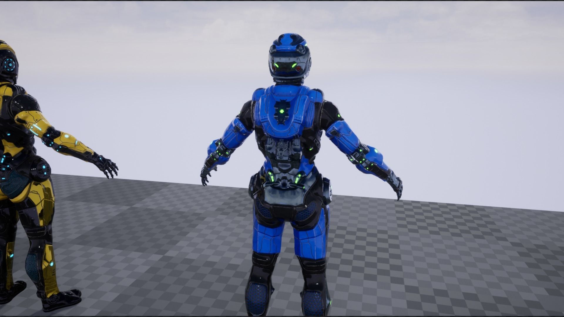 Cyborg Low-poly 3D model_31