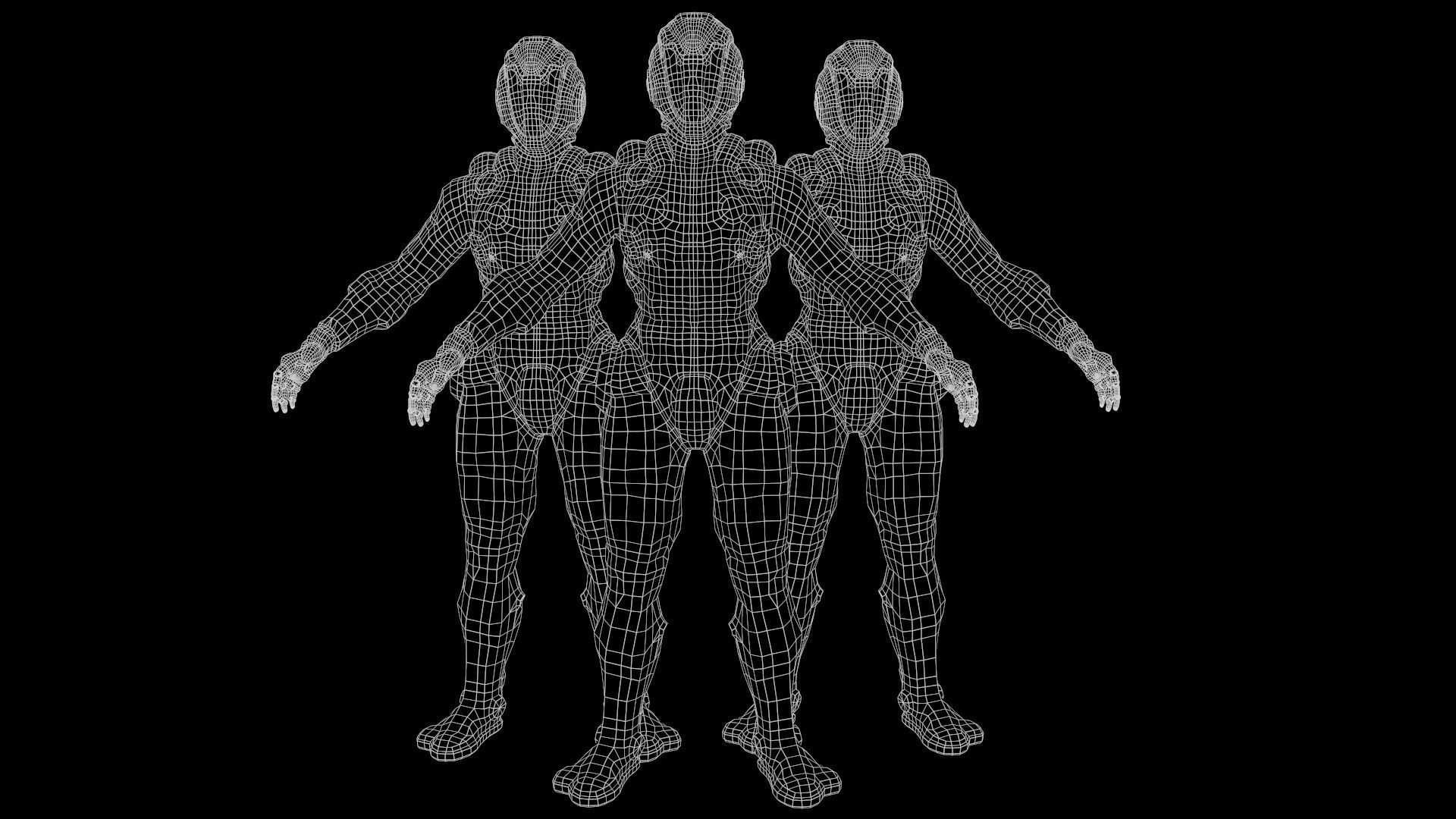 Cyborg Low-poly 3D model_36