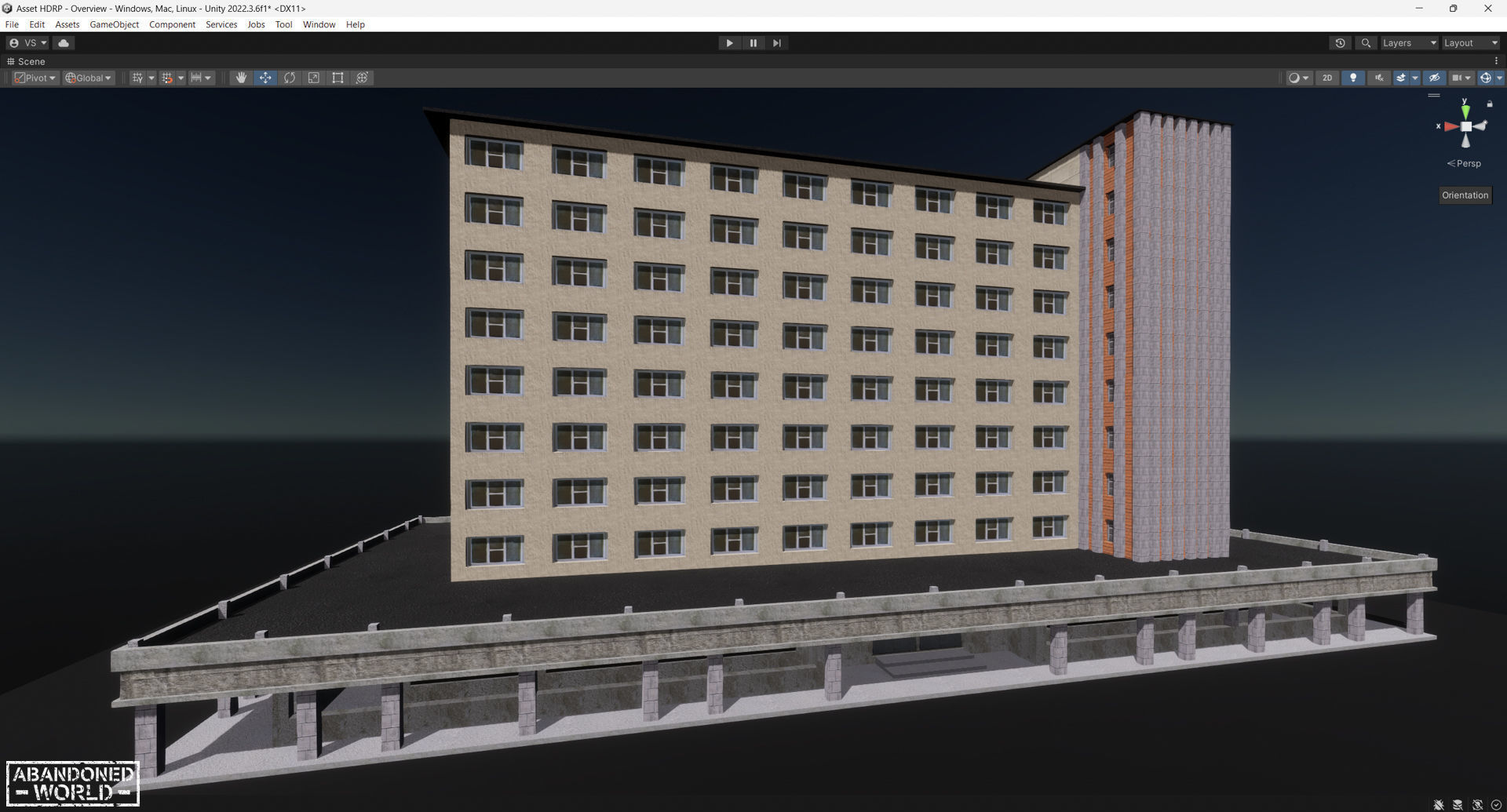 Industrial Building Low-poly 3D model_15