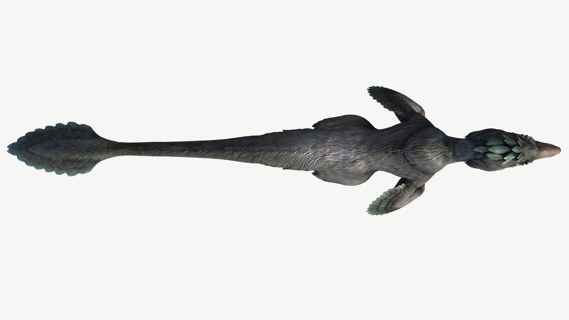 Deinonychus dinosaur Low-poly 3D model_7