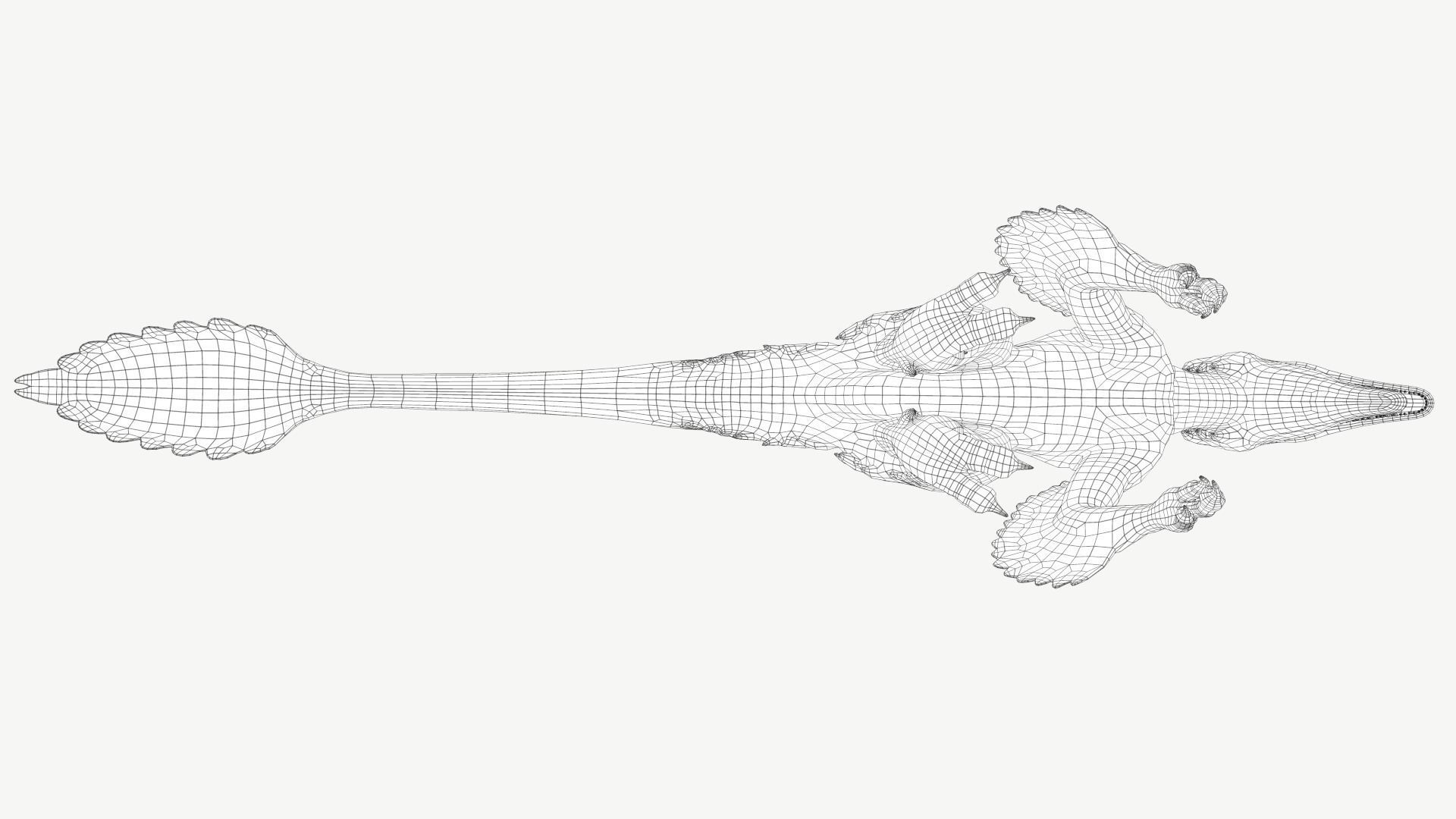 Deinonychus dinosaur Low-poly 3D model_10