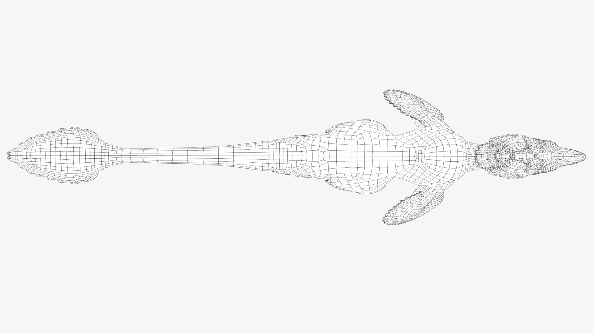 Deinonychus dinosaur Low-poly 3D model_8