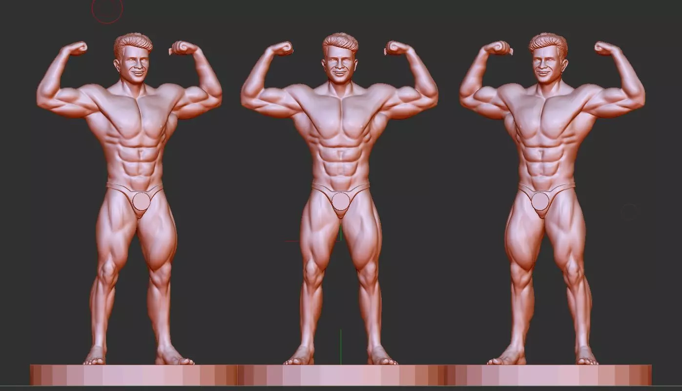 bodybuilder three 3D print model