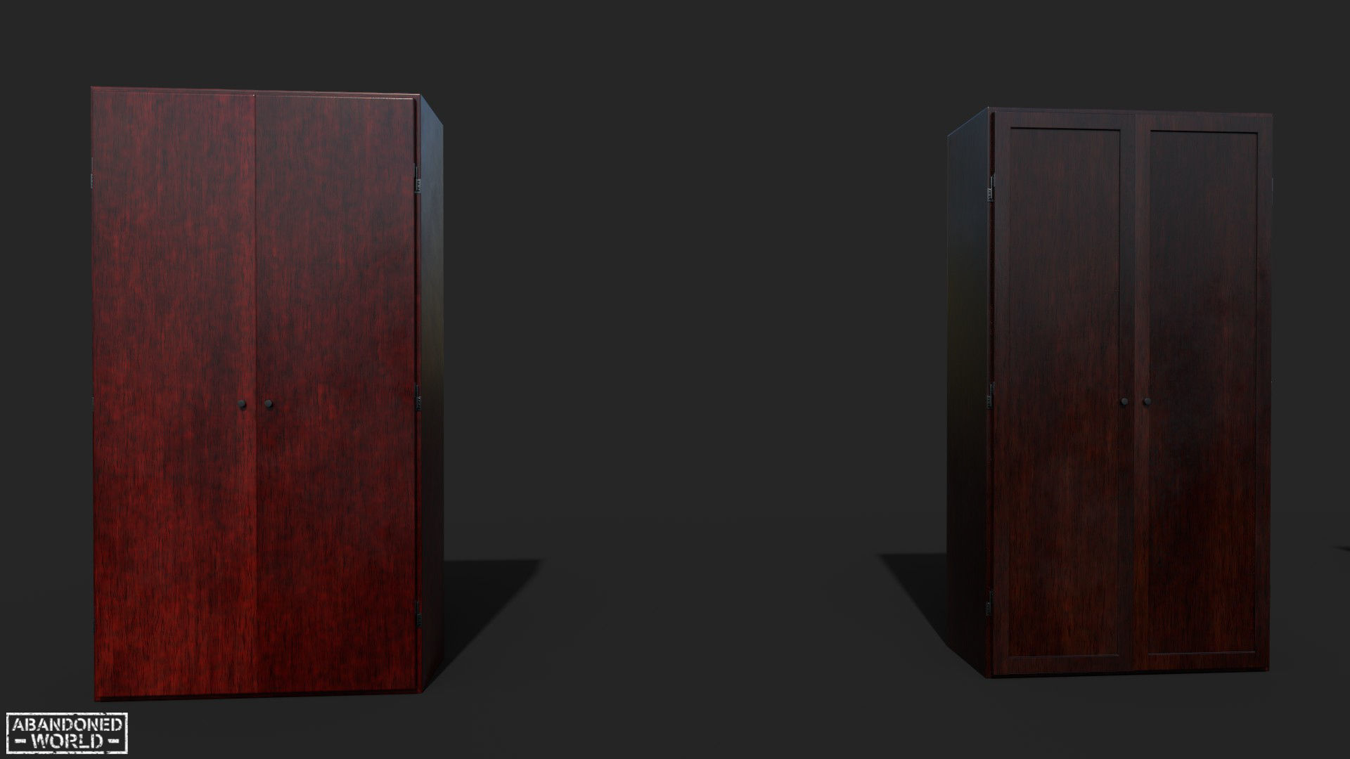 Set of Old Soviet Cabinets Low-poly 3D model_5