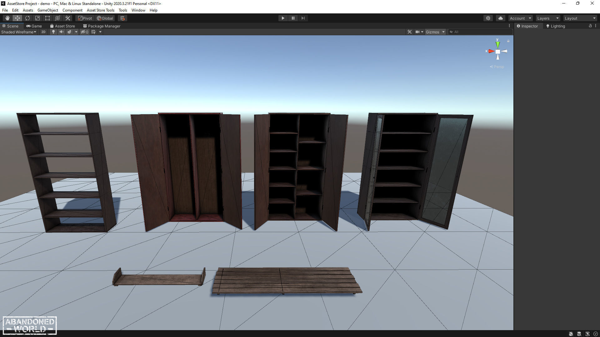 Set of Old Soviet Cabinets Low-poly 3D model_15