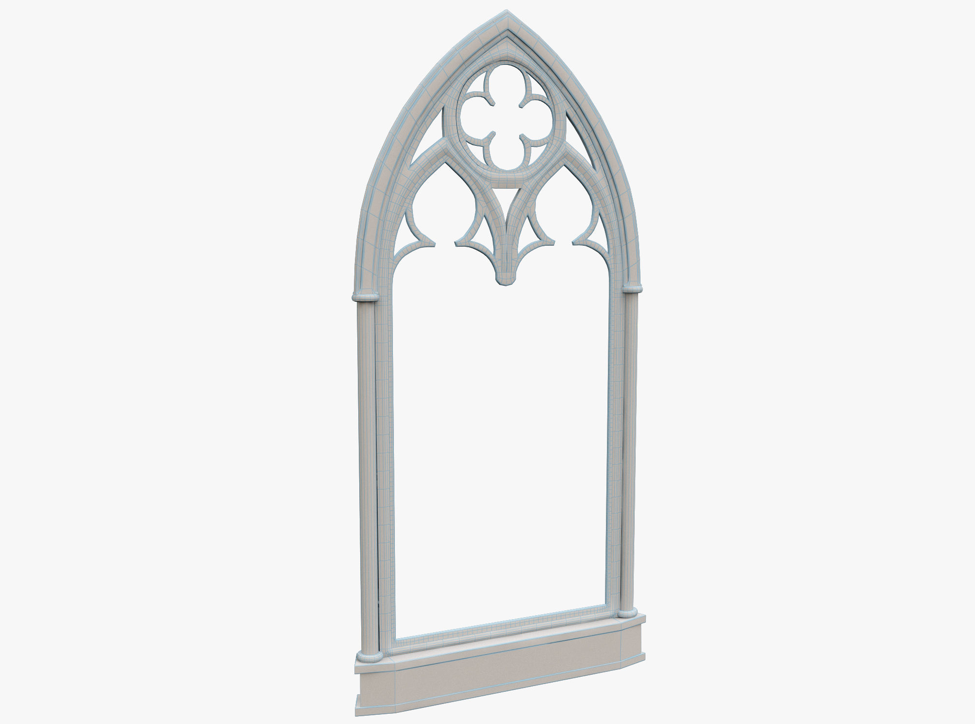 Medieval window  Low-poly 3D model_3