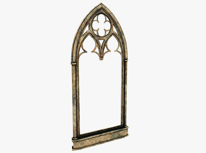 Medieval window  Low-poly 3D model