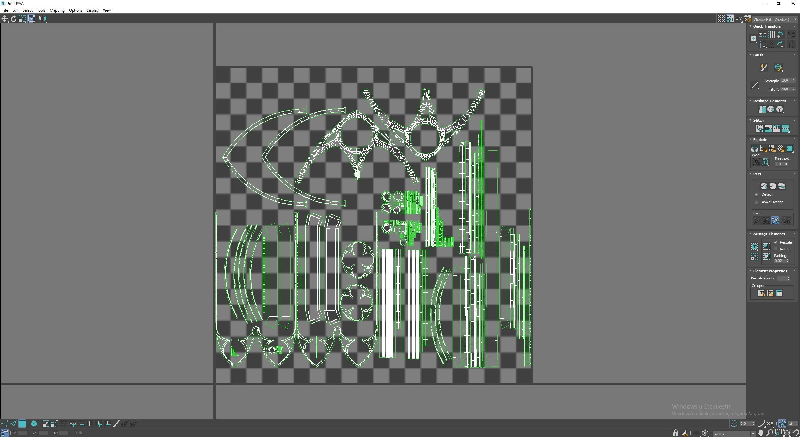 Medieval window  Low-poly 3D model_7