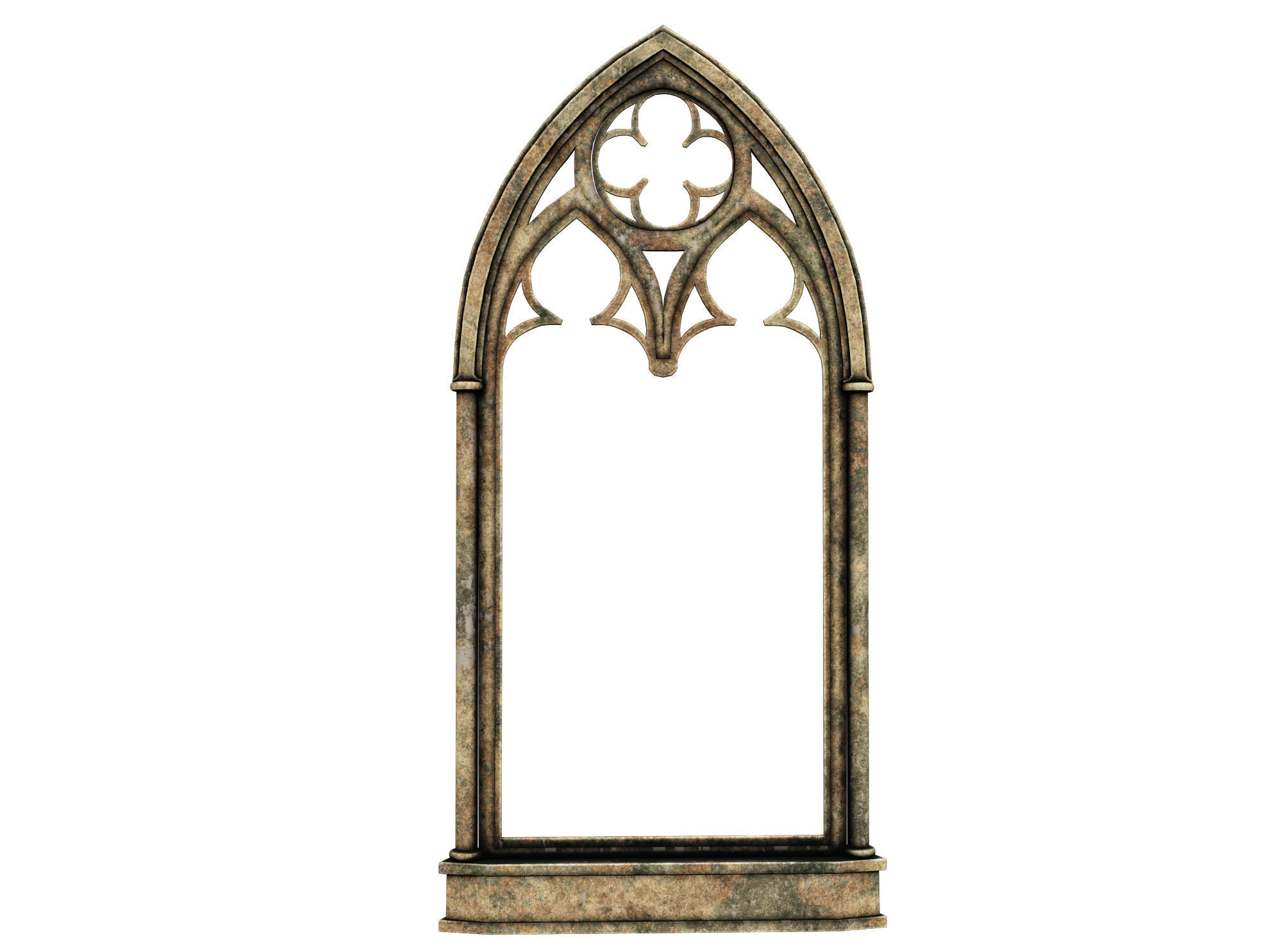 Medieval window  Low-poly 3D model_2