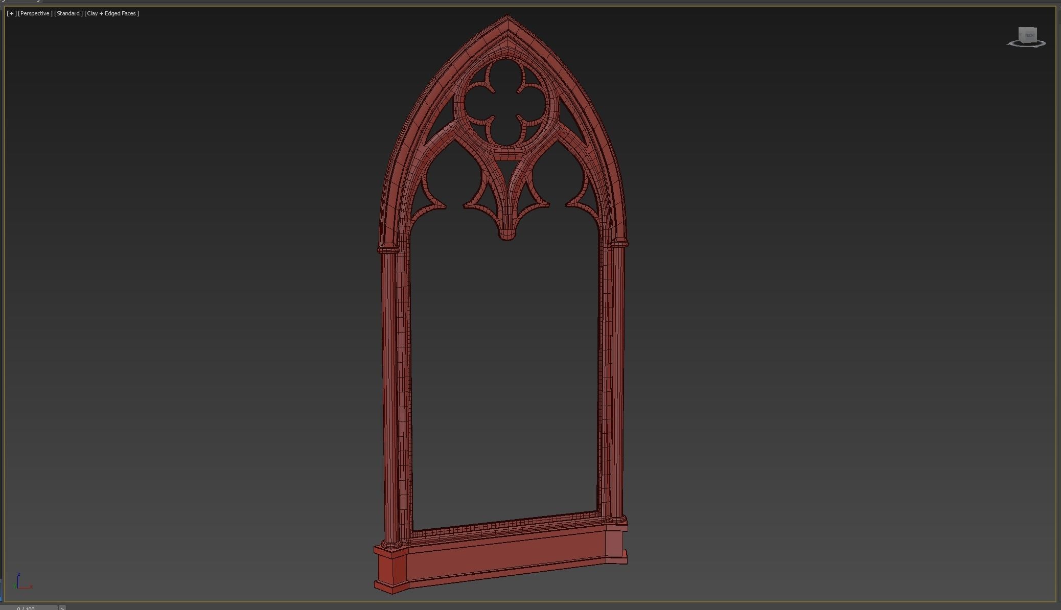 Medieval window  Low-poly 3D model_4