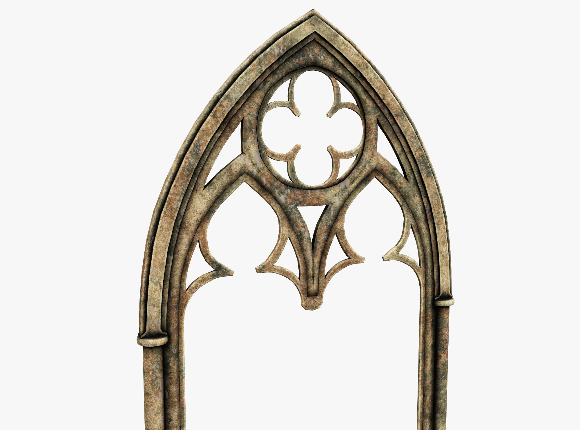 Medieval window  Low-poly 3D model_1