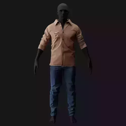 Men Clothes High Poly Clean Retopology 3D model 3D model