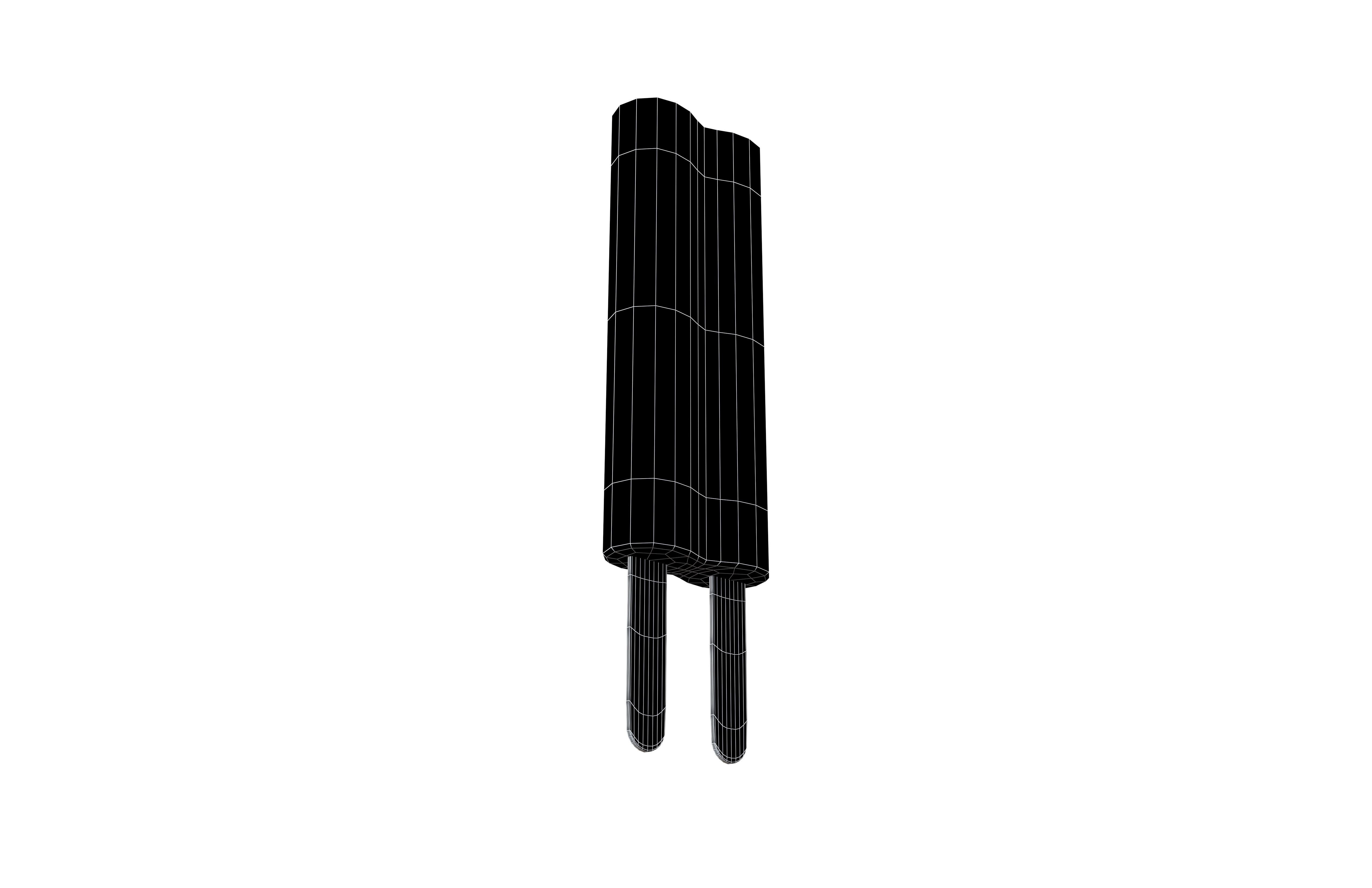 Double Popsicle v1 002 Low-poly 3D model_6