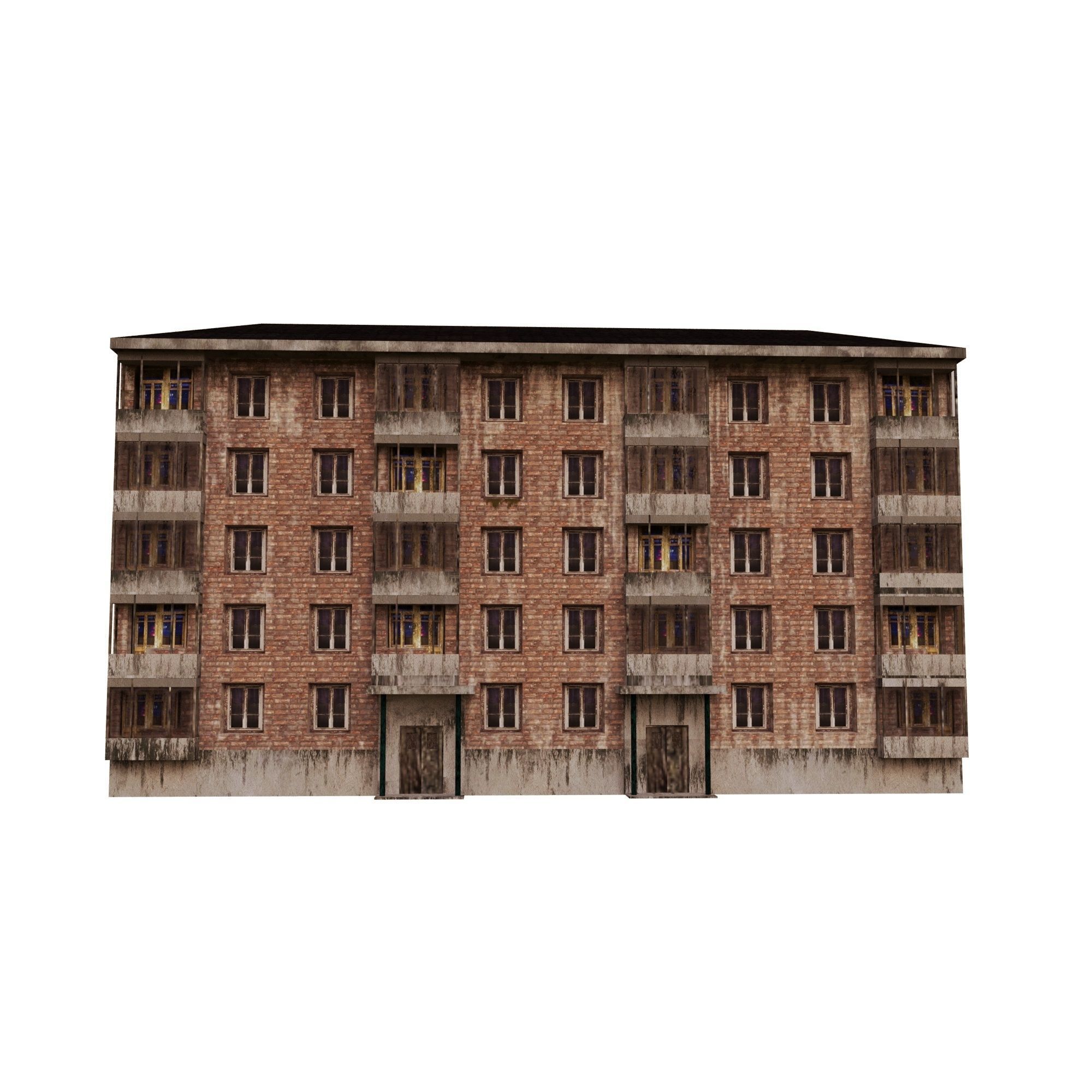 3D model Building Soviet old PBR texture VR / AR / low-poly | CGTrader