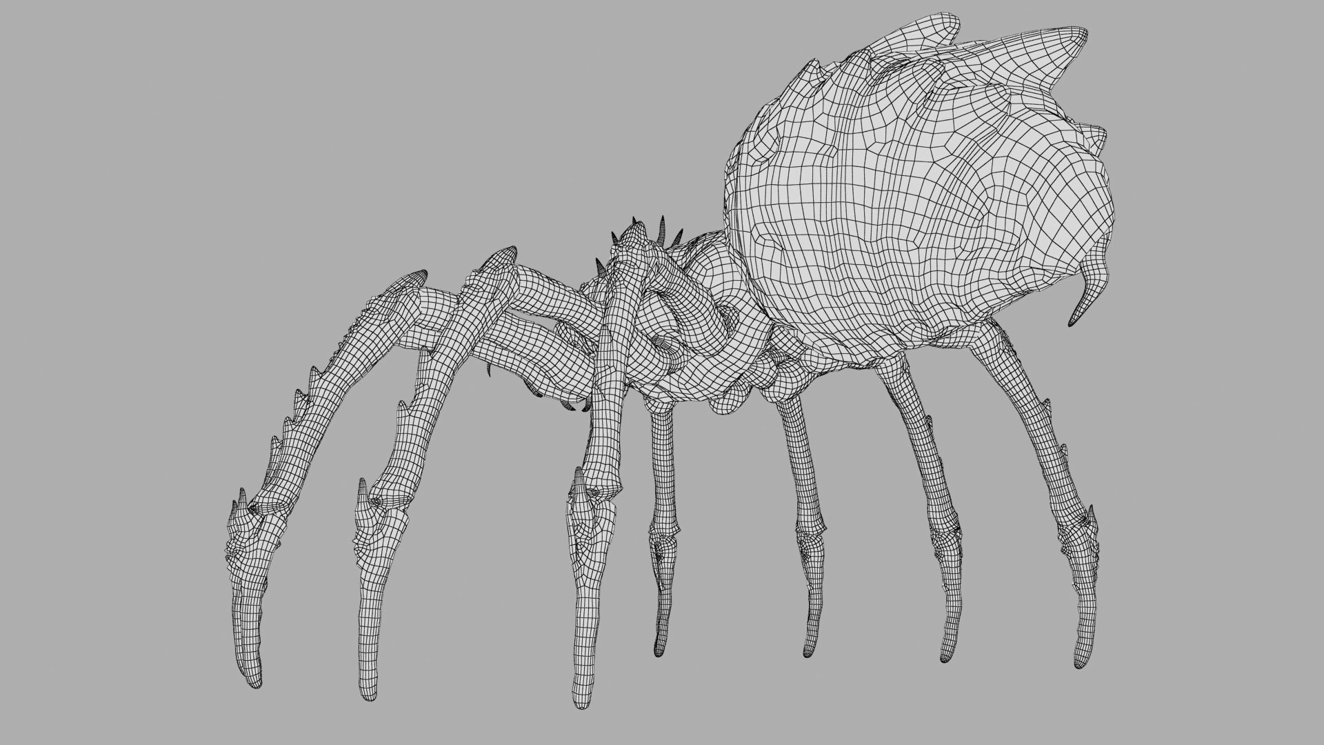 Spider Warrior Low-poly 3D model_35