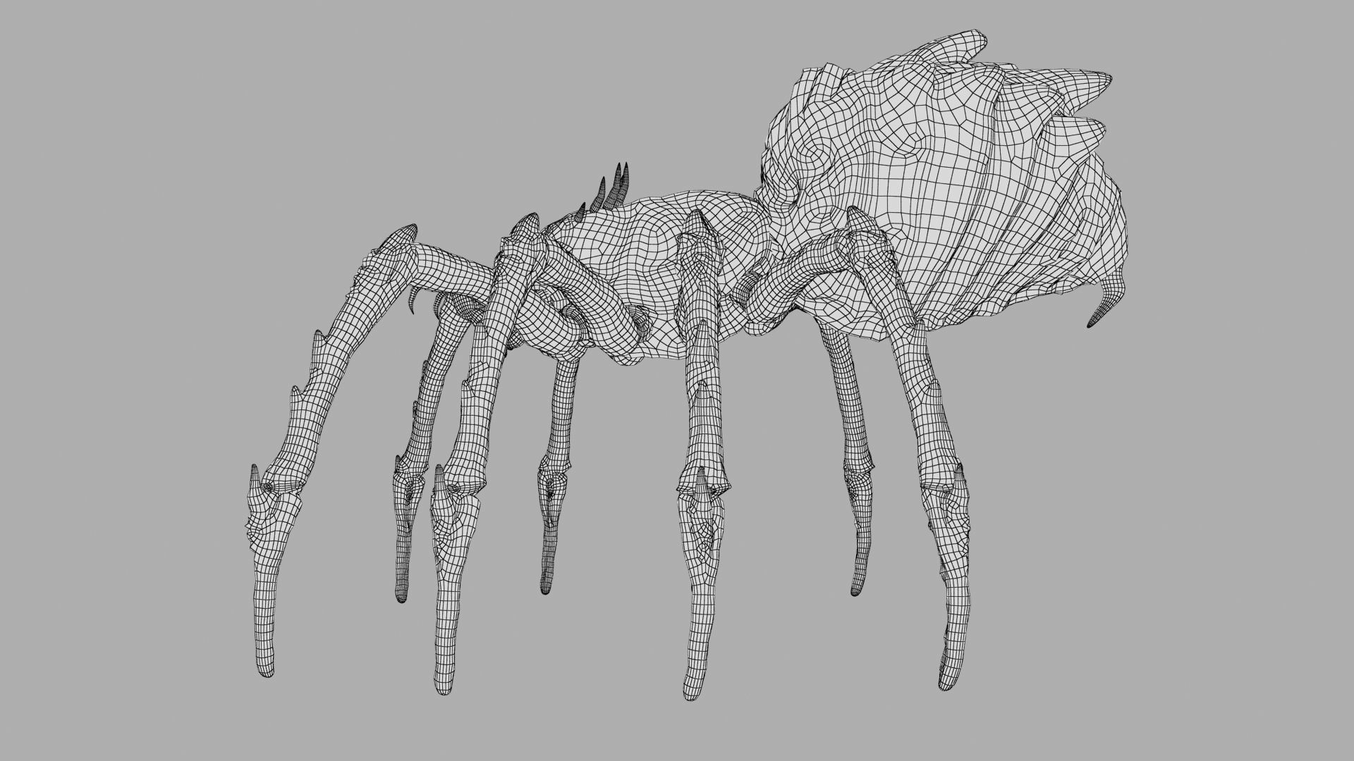 Spider Warrior Low-poly 3D model_41