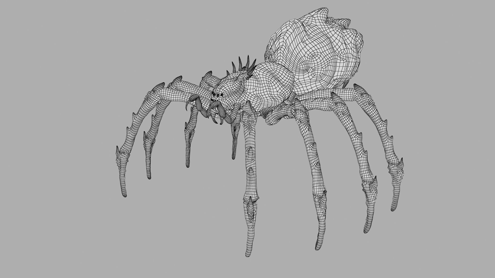 Spider Warrior Low-poly 3D model_34