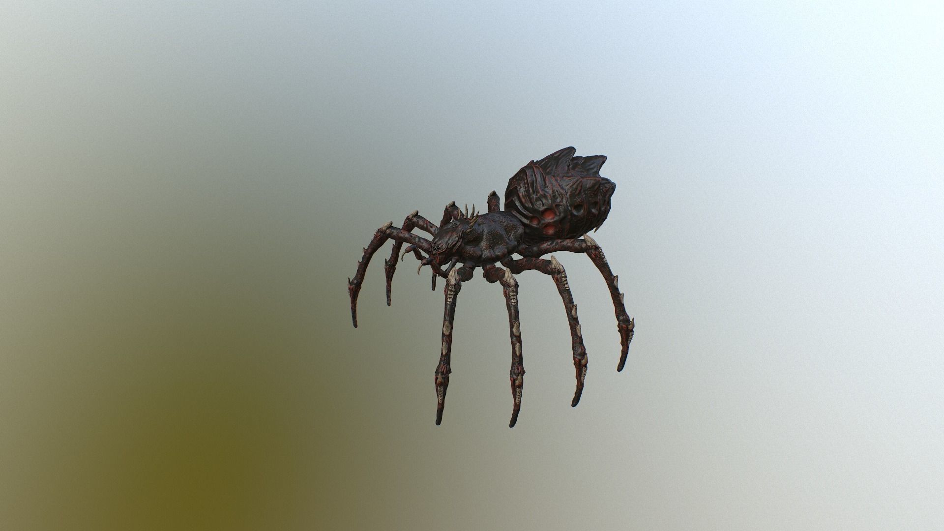 Spider Warrior Low-poly 3D model_29