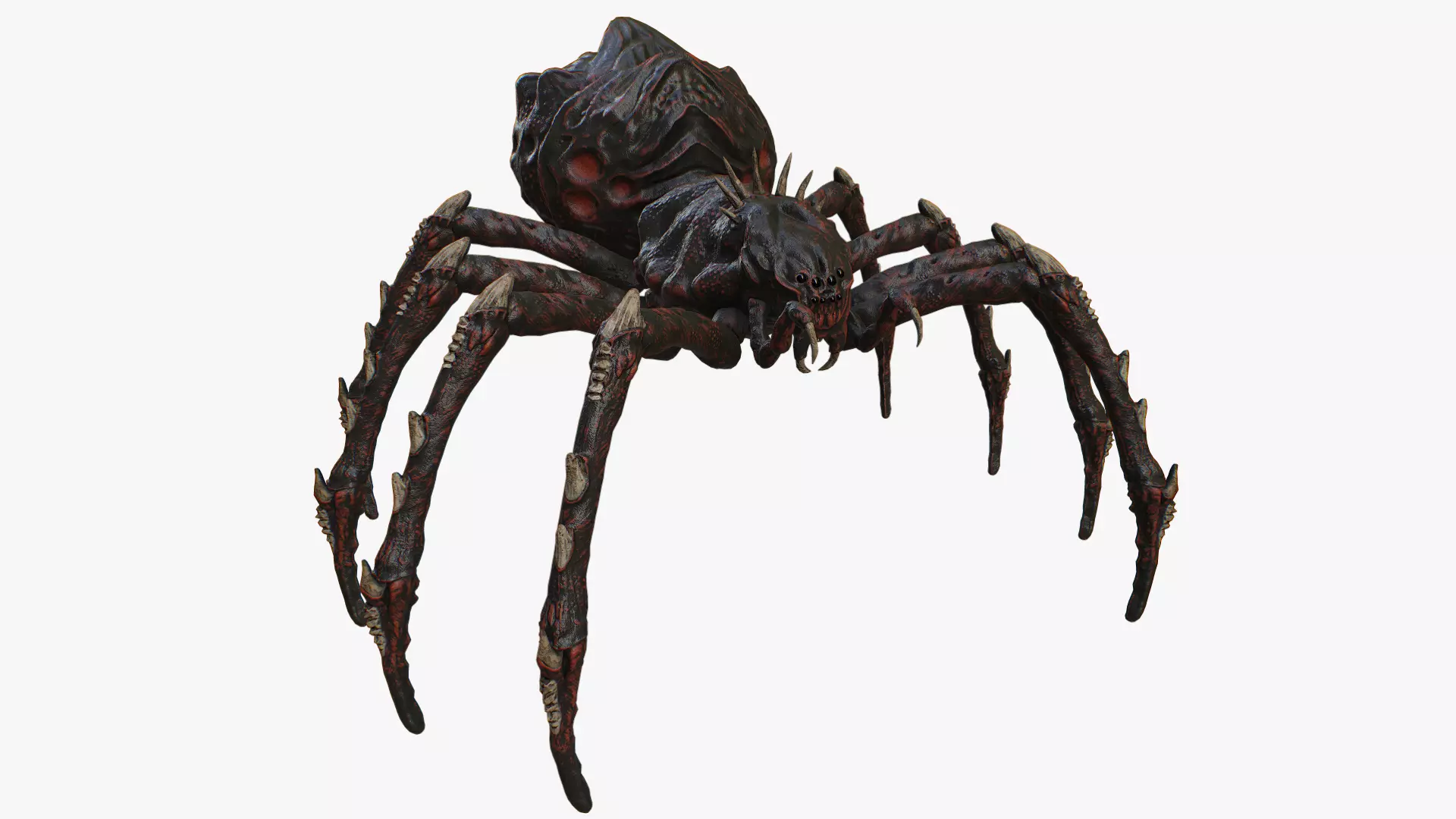 Spider Warrior Low-poly 3D model_0