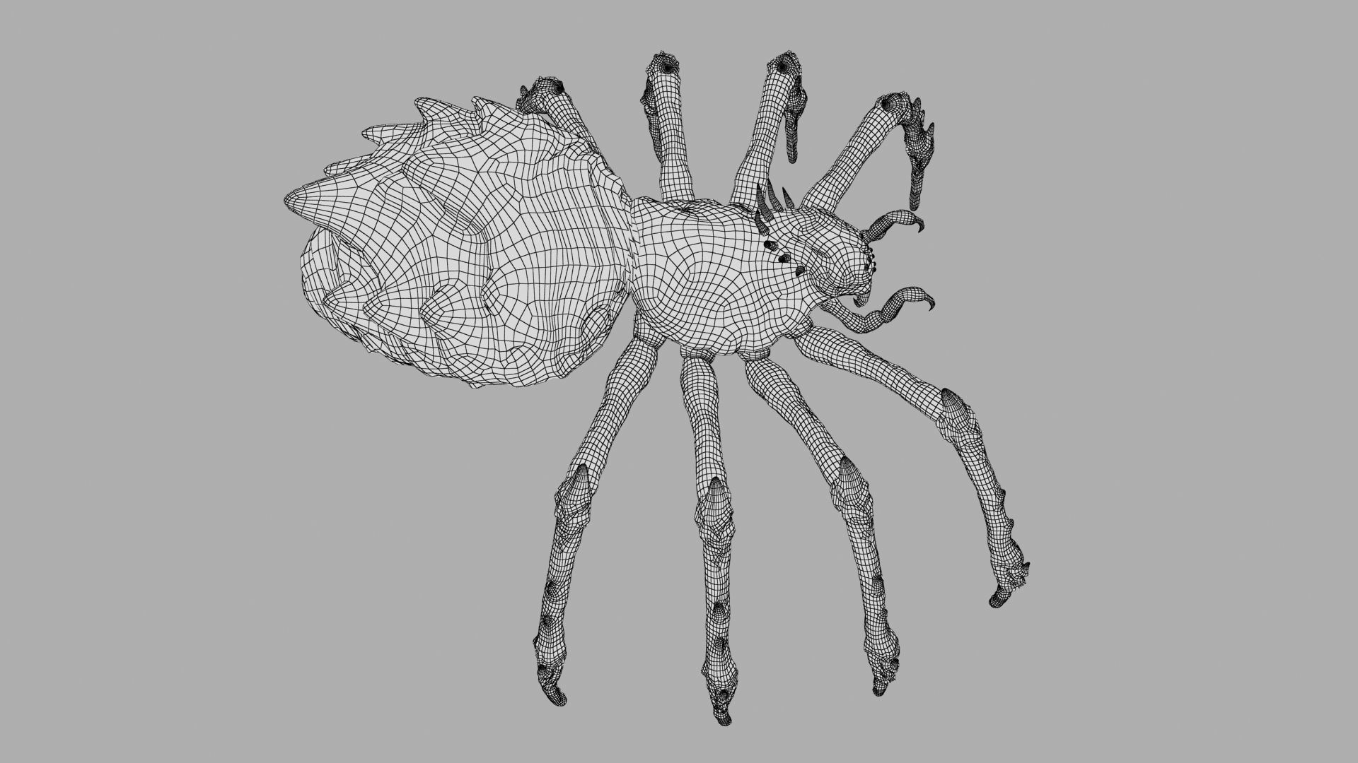 Spider Warrior Low-poly 3D model_37