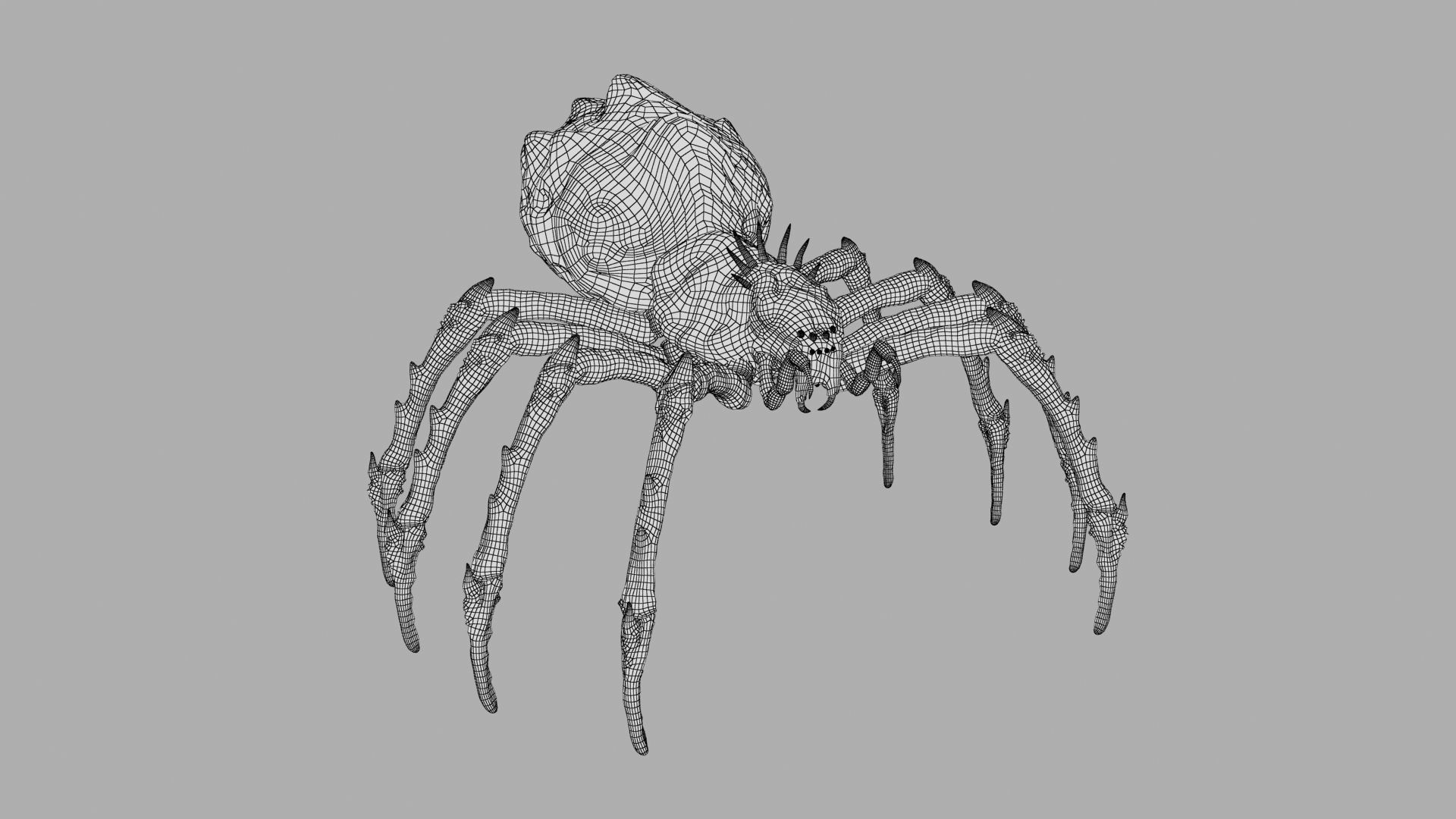 Spider Warrior Low-poly 3D model_32