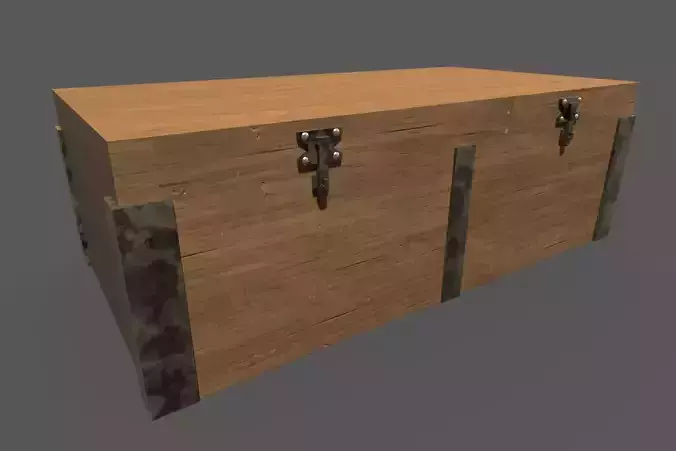 Props Box Low poly With PBR Low-poly 3D model