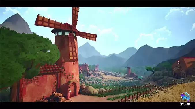 Stylized Windmill Valley