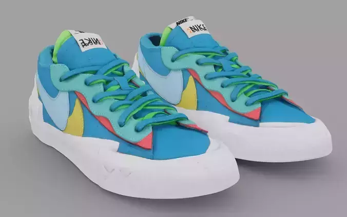 Kaws x sacai x Nike Blazer Low fashion sneaker