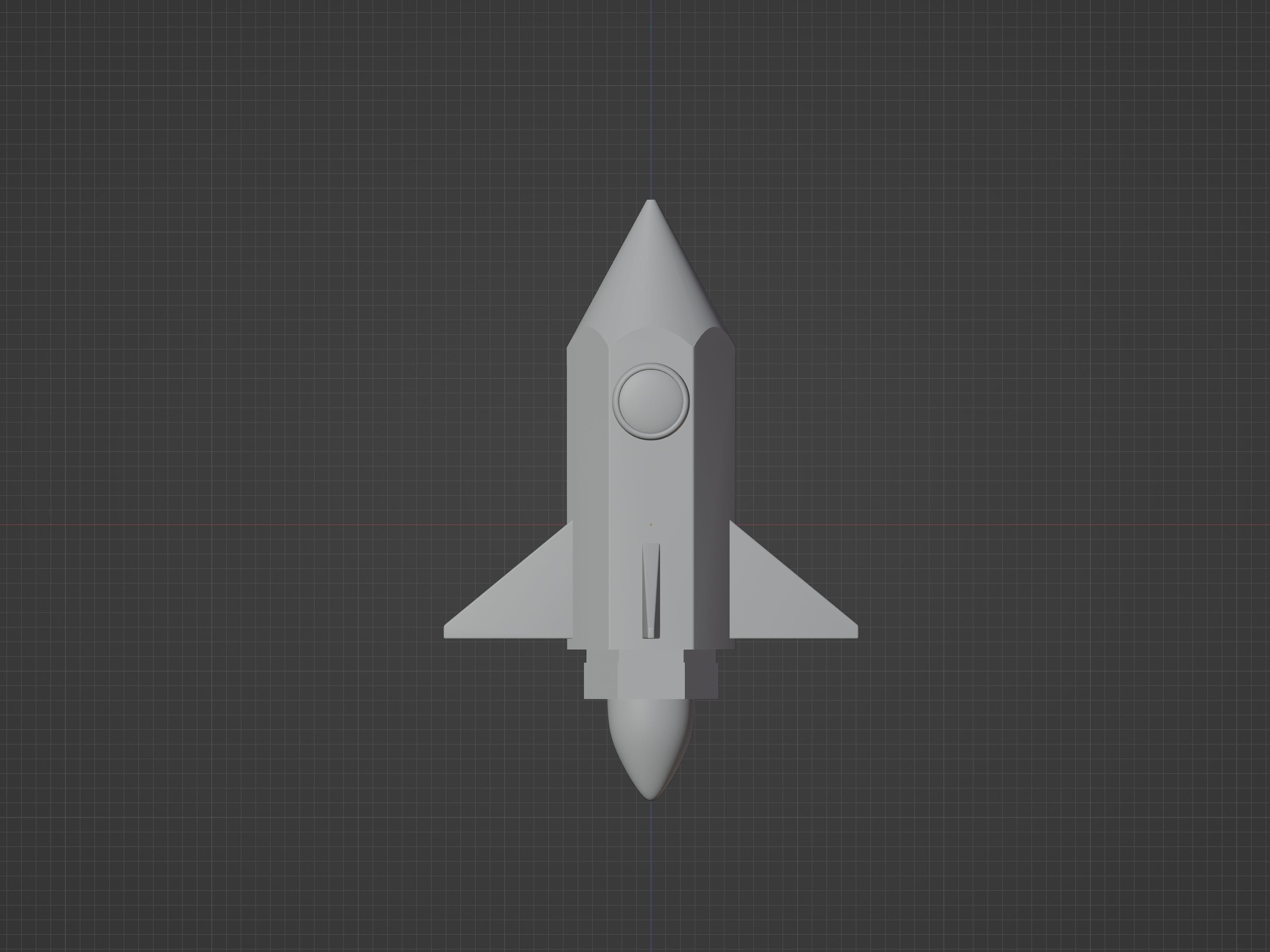 Pencil rocket 3D model_1