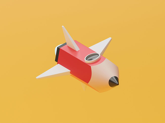 Pencil rocket 3D model