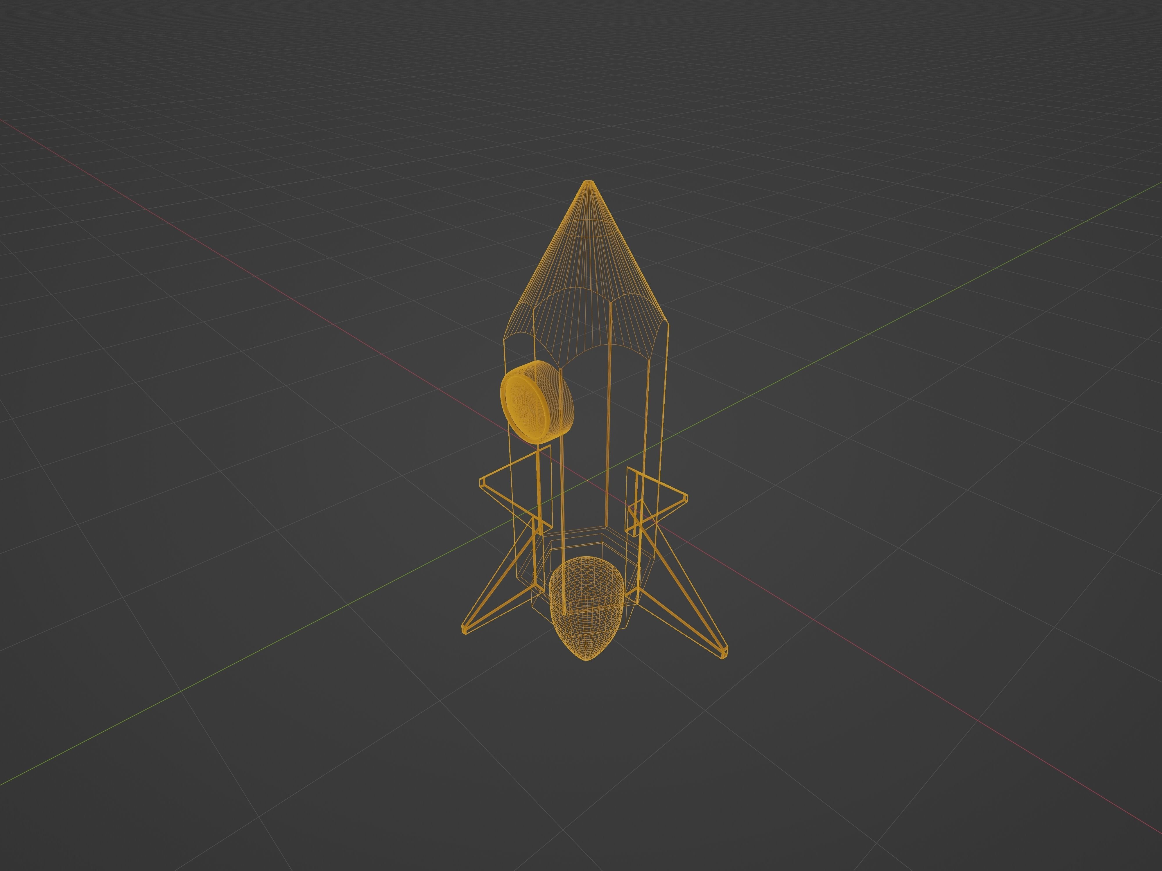 Pencil rocket 3D model_2