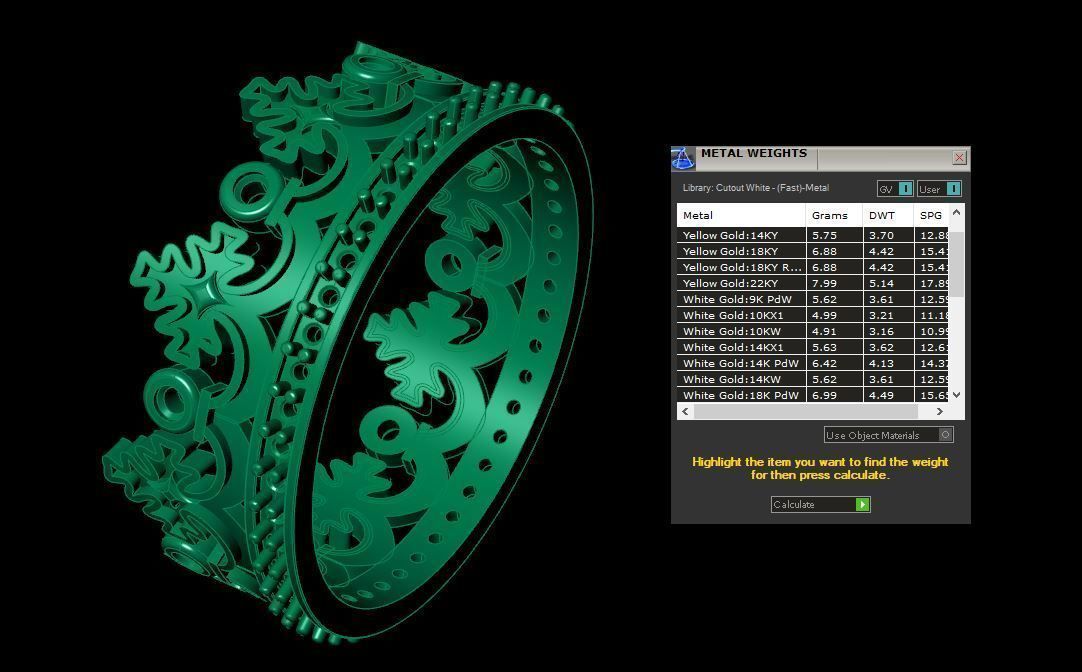 Crown Cross Ring 3D print model_6