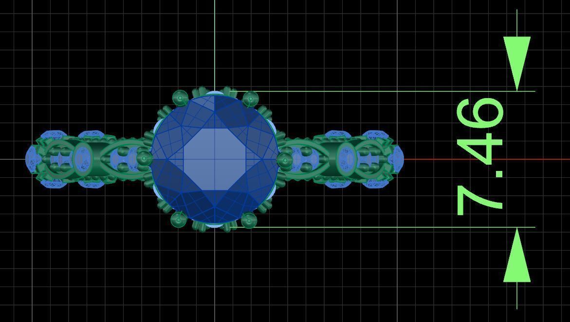 Solitaire ring 3D print model_5