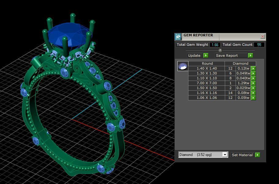 Solitaire ring 3D print model_7