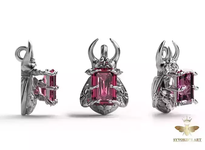 Beetle nature pendant