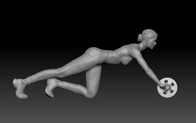 FITNESS GIRL 2 3D print model