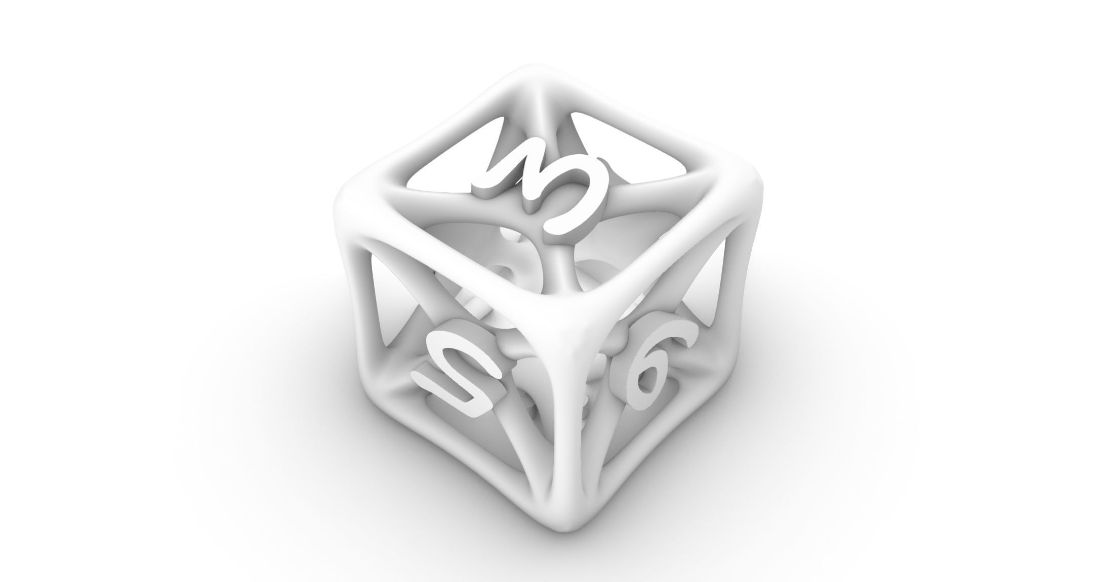 biogrid Dice Set  3D print model_6