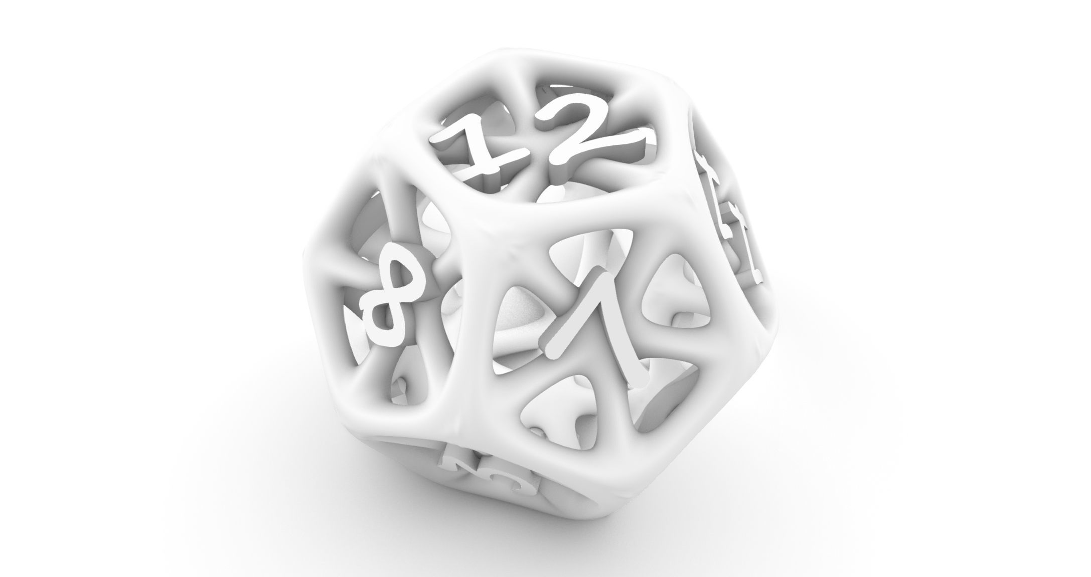 biogrid Dice Set  3D print model_3