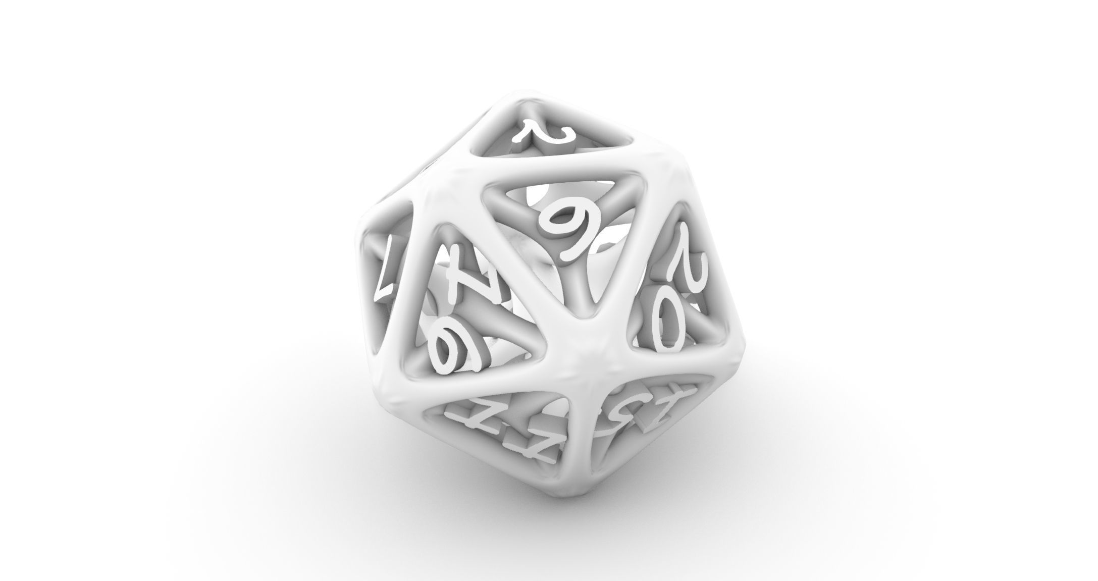 biogrid Dice Set  3D print model_4