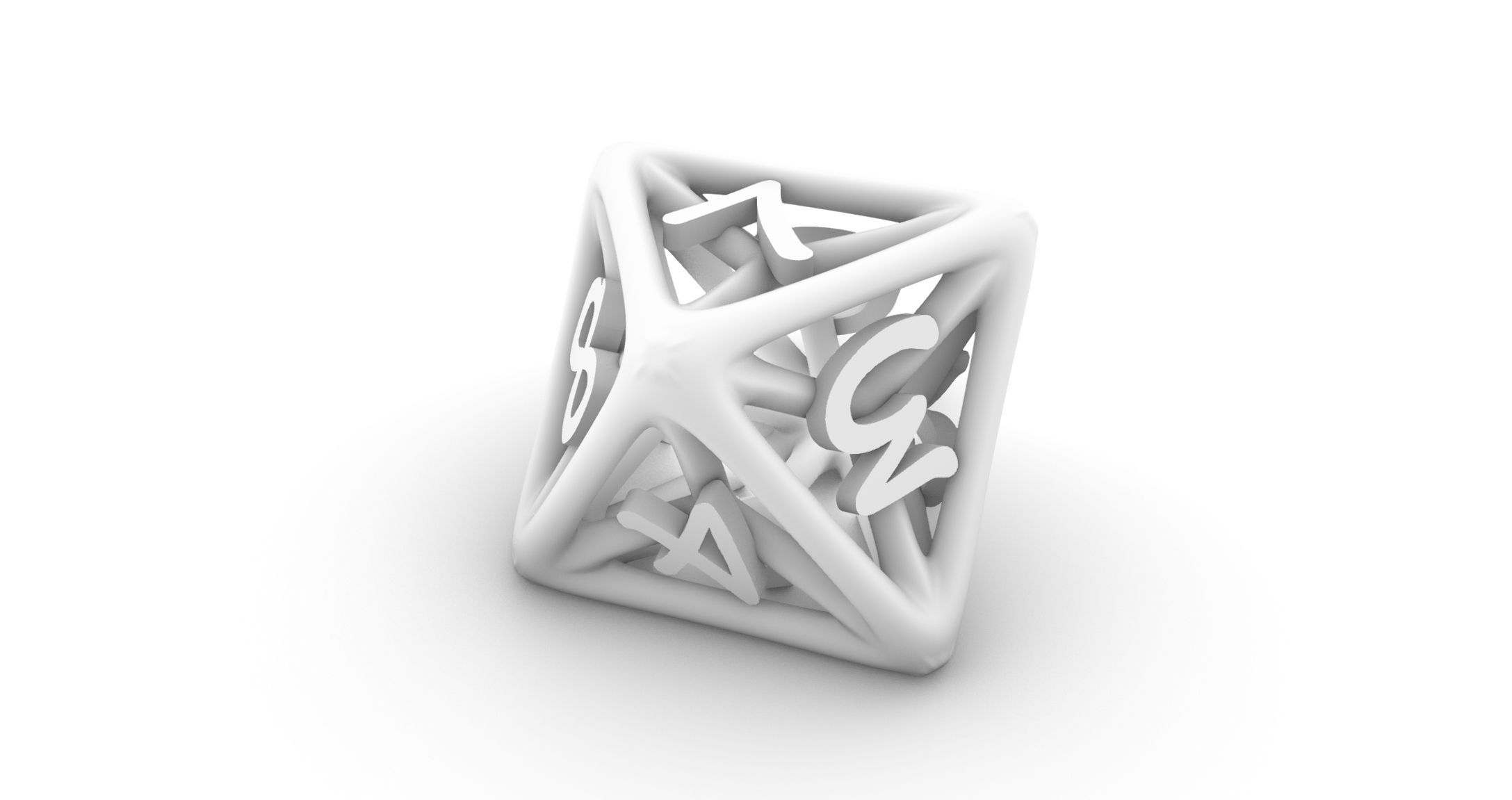 biogrid Dice Set  3D print model_7