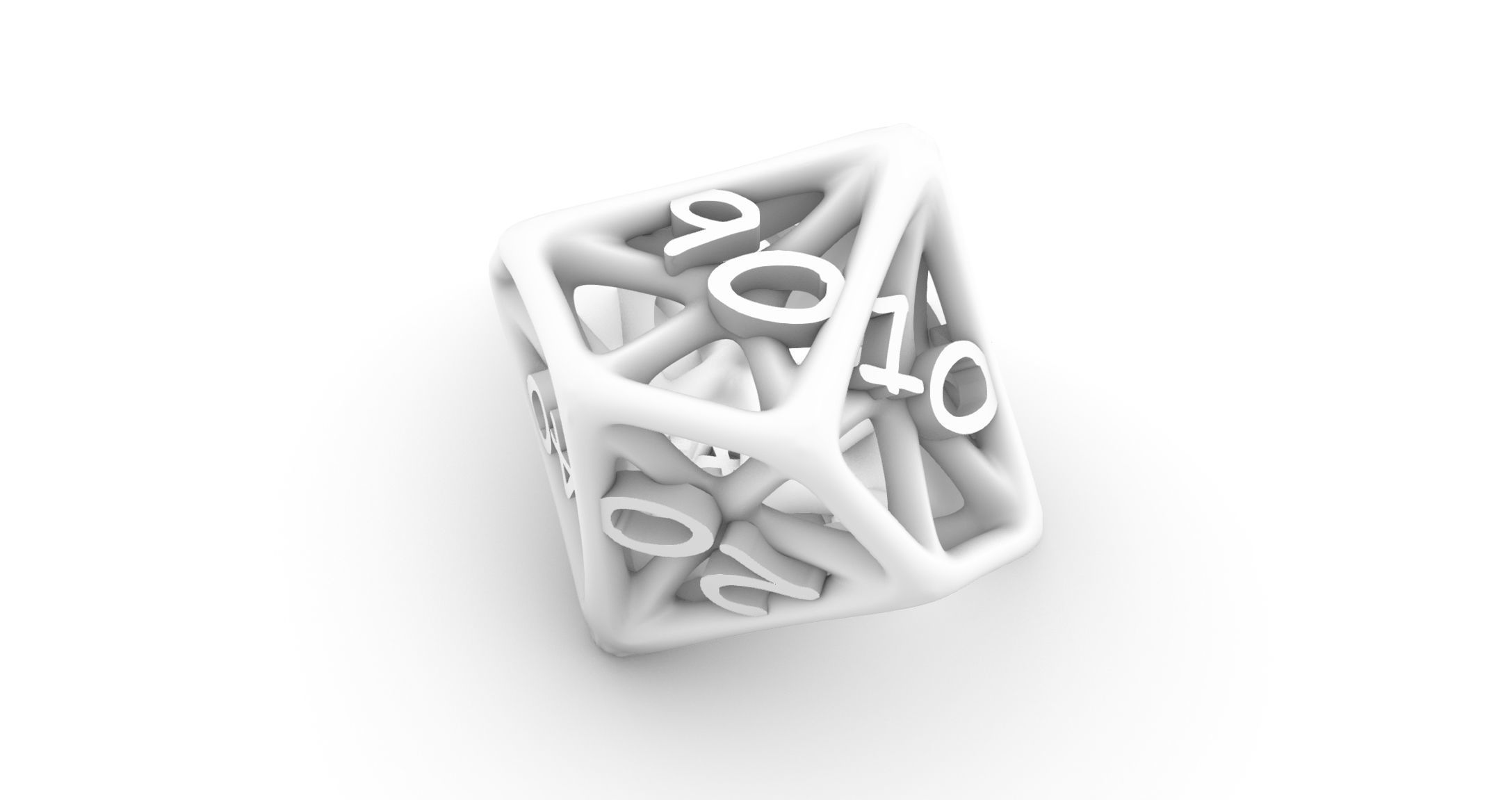 biogrid Dice Set  3D print model_2