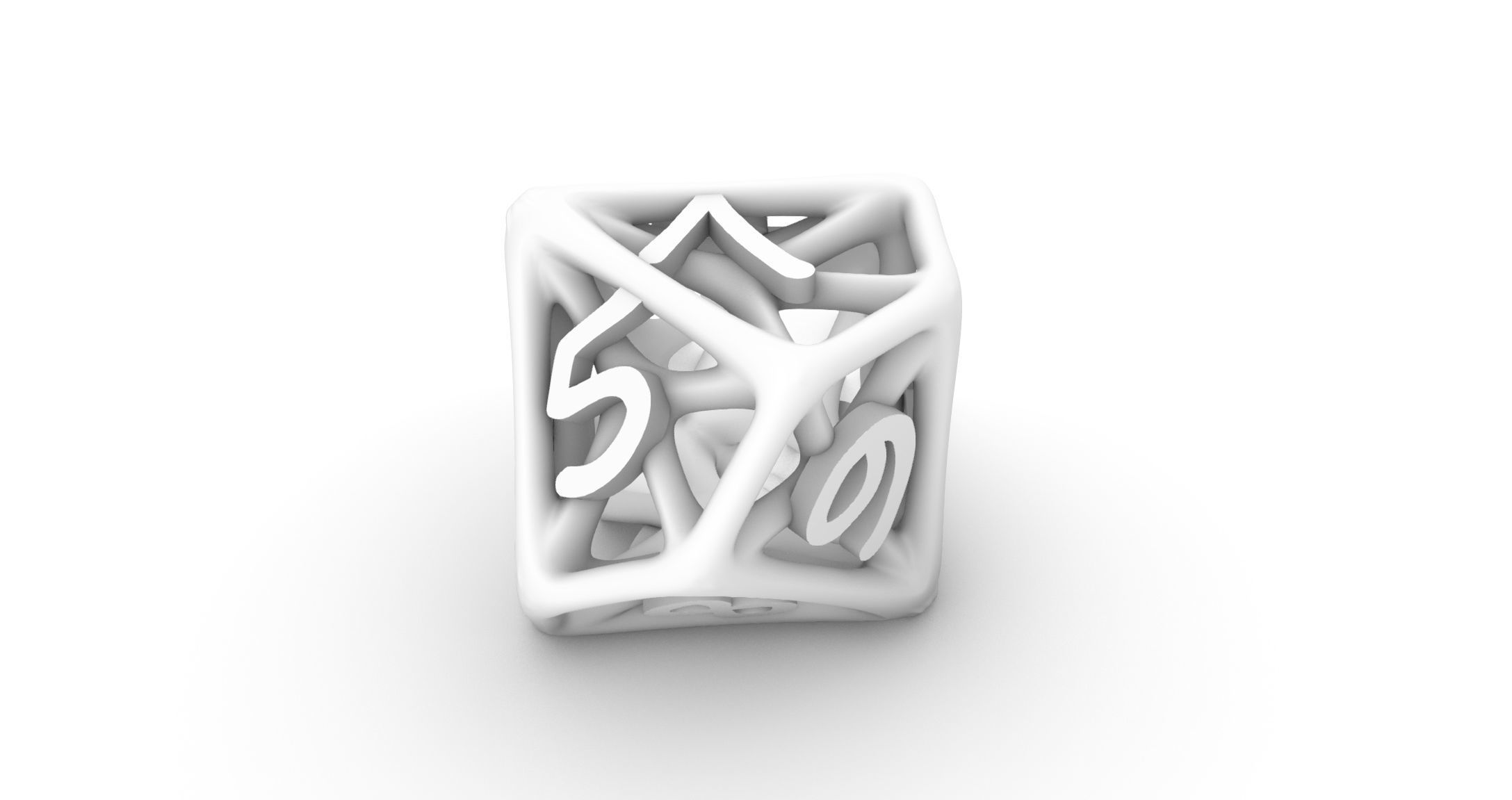 biogrid Dice Set  3D print model_1